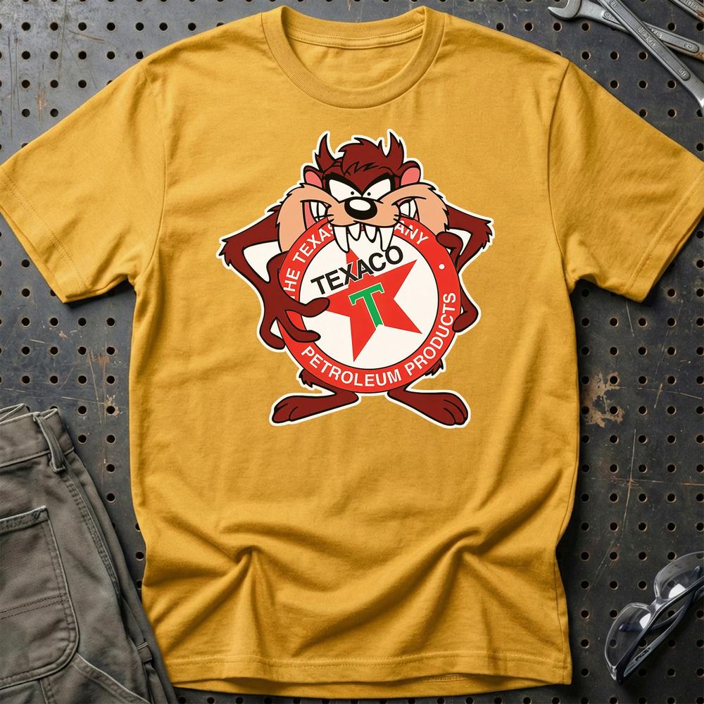 Texaco TAZ T-Shirt-Beklædning-Motoroil-Guld-S-Garage Culture Shop- garage - man cave - merchandise