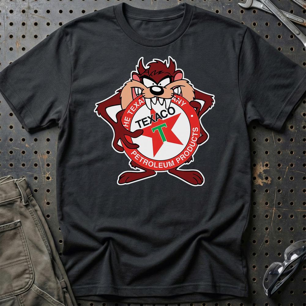 Texaco TAZ T-Shirt-Beklædning-Motoroil-Sort-S-Garage Culture Shop- garage - man cave - merchandise