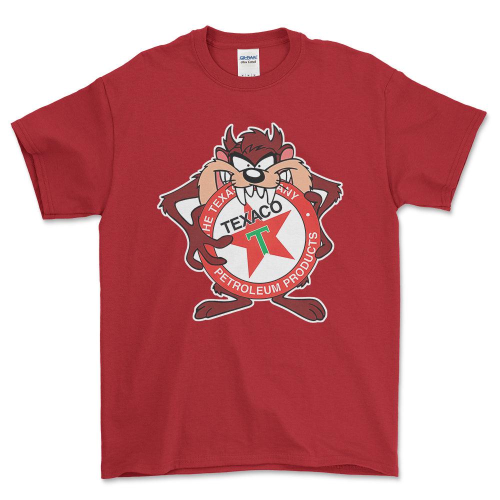 Texaco TAZ Unisex T-Shirt , Bomuld-Beklædning-Motoroil-Rød-S-Forside-Garage Culture Shop- garage - man cave - merchandise