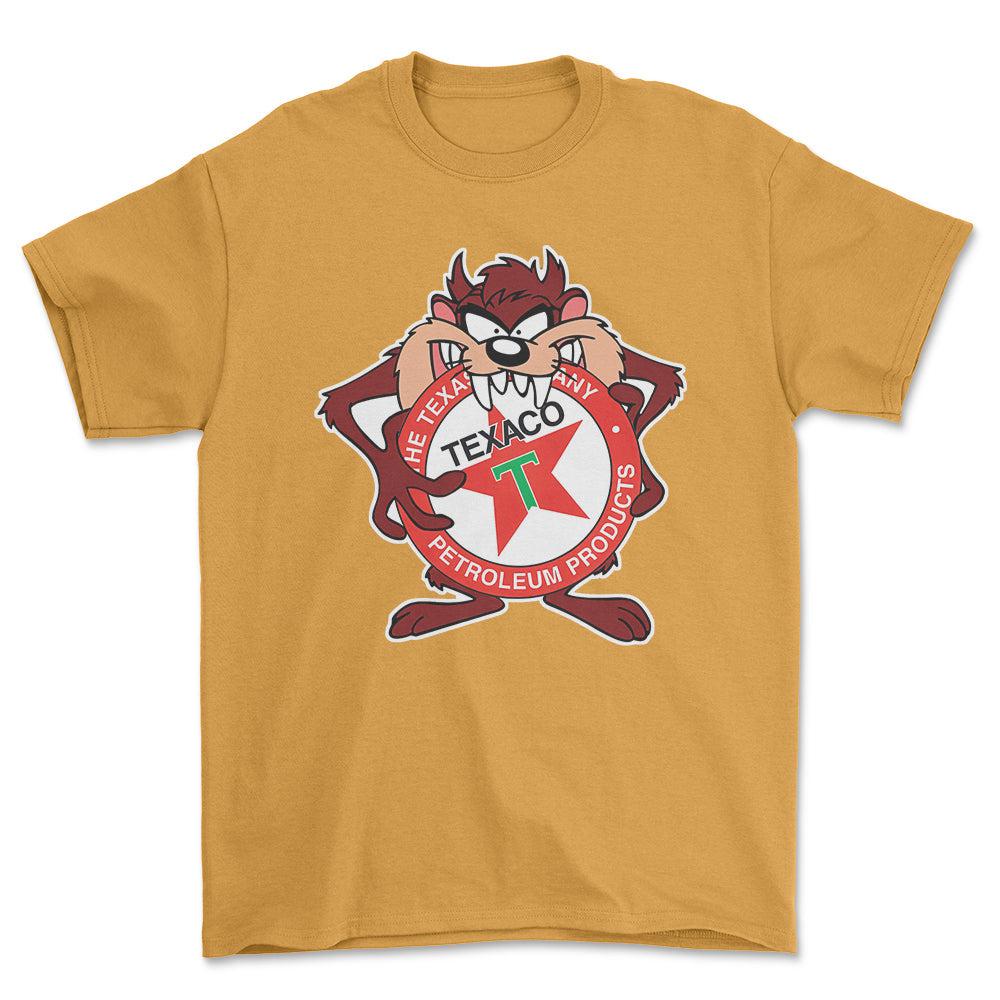 Texaco TAZ Unisex T-Shirt , Bomuld-Beklædning-Motoroil-Guld-S-Forside-Garage Culture Shop- garage - man cave - merchandise