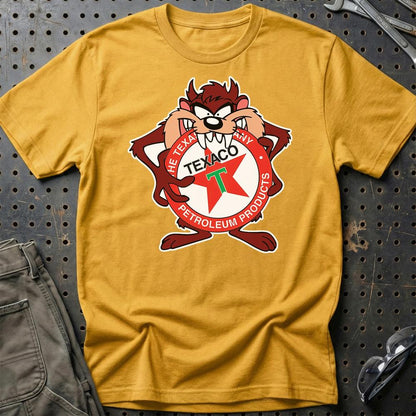 Texaco TAZ Unisex T-Shirt , Bomuld-Beklædning-Motoroil-Guld-S-Garage Culture Shop- garage - man cave - merchandise