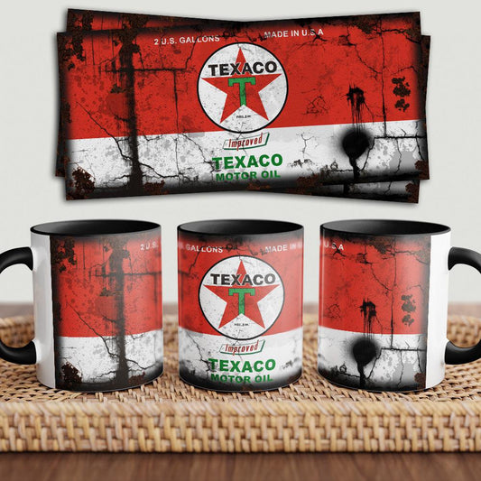 Texaco "To Toner" Vintage Keramisk Krus-Krus-Motoroil-Garage Culture Shop- garage - man cave - merchandise