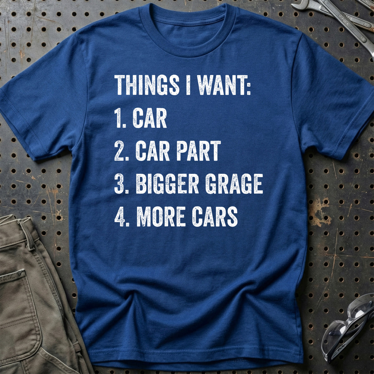 
Things i want T-Shirt – Blå Royal