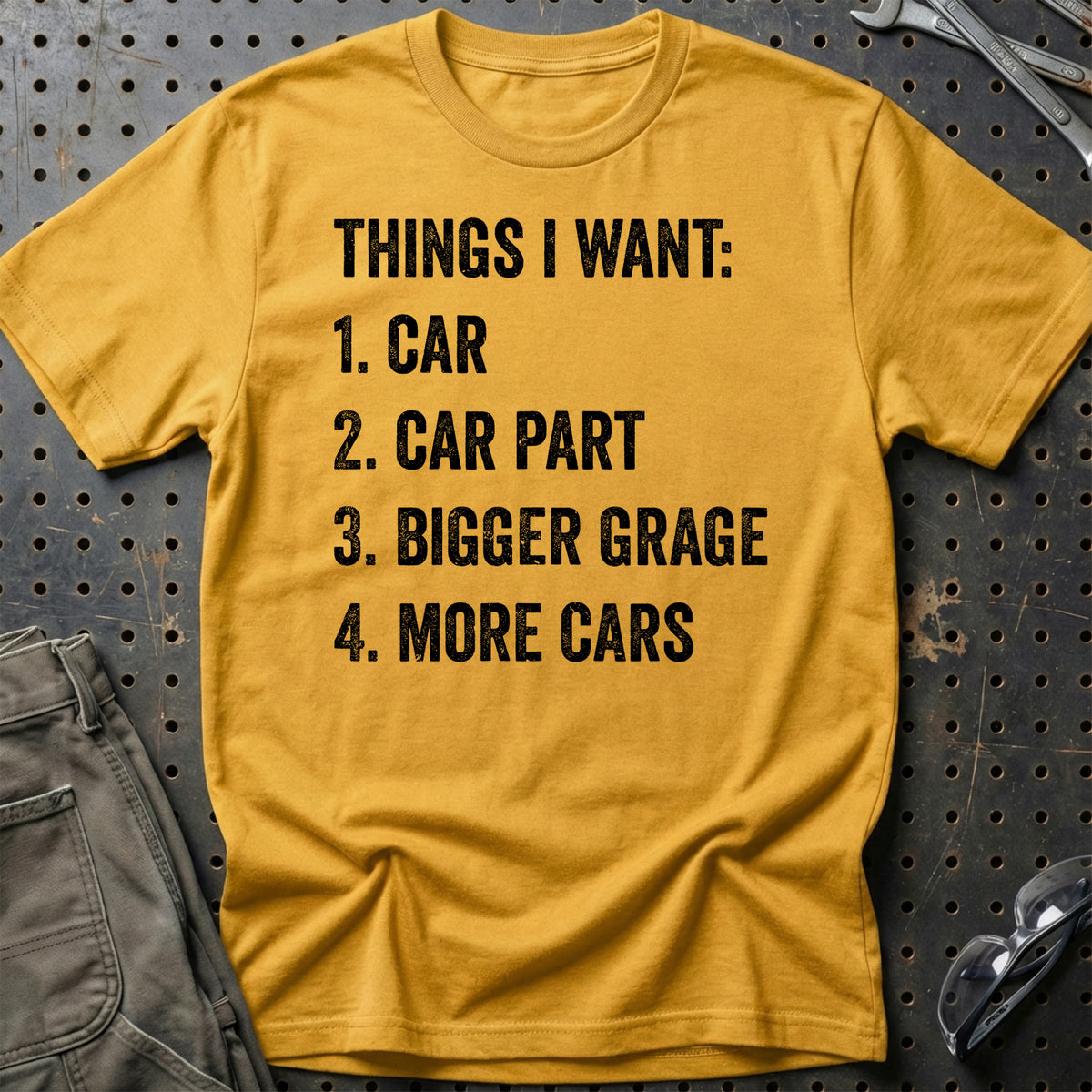 
Things i want T-Shirt – Guld