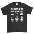 Thinks I Do In Spare Time Cars T-Shirt-Beklædning-Garage Culture-Sort-S-Garage Culture Shop- garage - man cave - merchandise