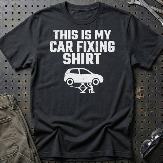 This Is My Car Fixing Shirt - Unisex T-Shirt , Bomuld-Beklædning-Garage Culture-Sort-S-Garage Culture Shop- garage - man cave - merchandise
