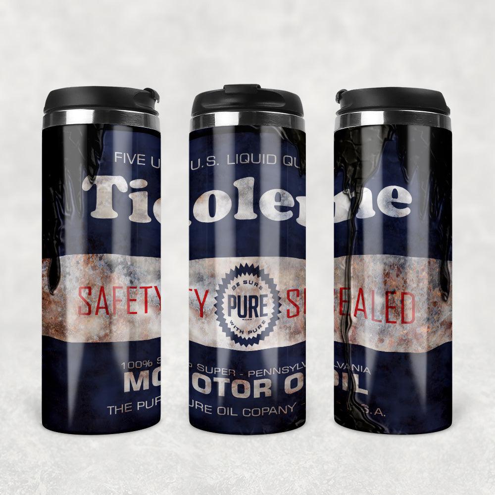 Tiolene Motor Oil Termokrus Tumbler Rustfrit Stål-Krus-Motorolie-Garage Culture Shop- garage - man cave - merchandise