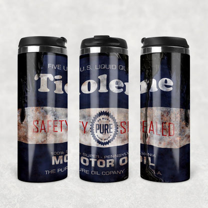 Tiolene Motor Oil Termokrus Tumbler Rustfrit Stål-Krus-Motorolie-Garage Culture Shop- garage - man cave - merchandise
