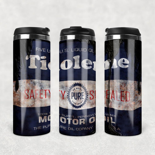 Tiolene Motor Oil Termokrus Tumbler Rustfrit Stål-Krus-Motorolie-Garage Culture Shop- garage - man cave - merchandise