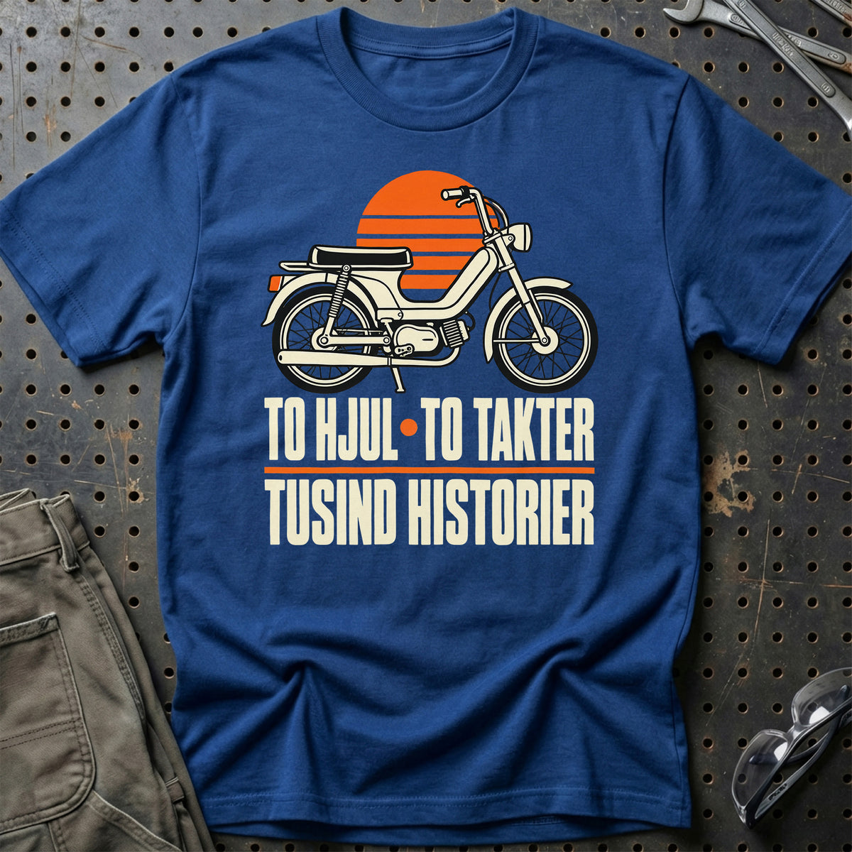 
To hjul · To takter – Tusind historier T-Shirt – Blå Royal