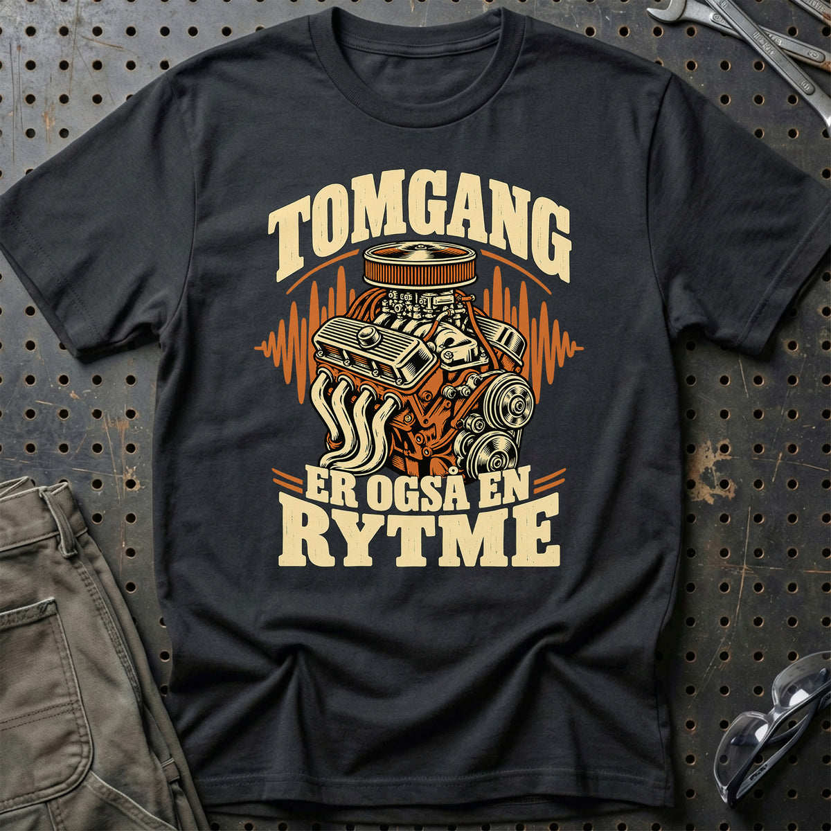 Tomgang er også en rytme T-Shirt-Beklædning-Garage Culture-Sort-S-Garage Culture Shop- garage - man cave - merchandise