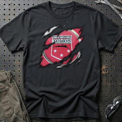 Tomos Ripped Unisex T-Shirt , Bomuld-Beklædning-Tomos-Sort-S-Garage Culture Shop- garage - man cave - merchandise