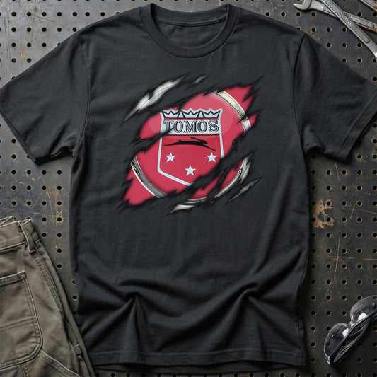Tomos Ripped Unisex T-Shirt , Bomuld-Beklædning-Tomos-Sort-S-Garage Culture Shop- garage - man cave - merchandise