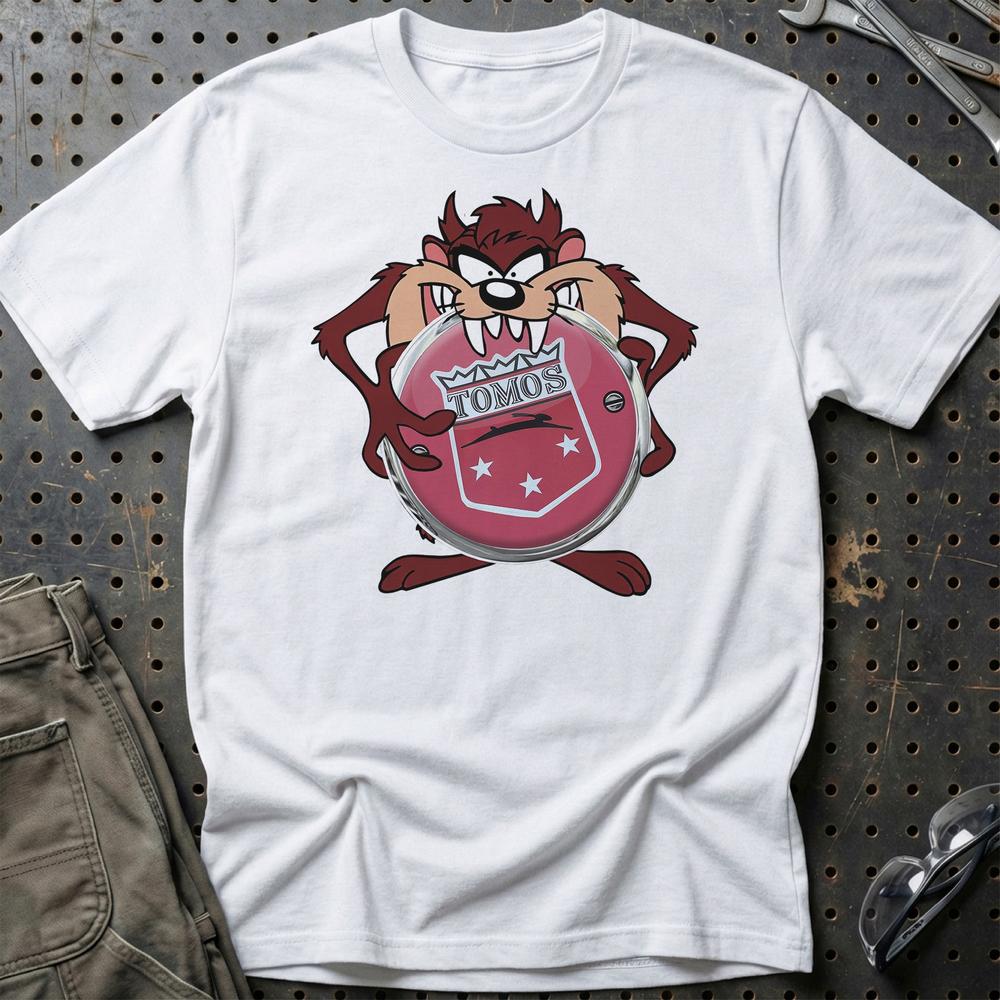 Tomos TAZ T-Shirt-Beklædning-Tomos-Hvid-S-Garage Culture Shop- garage - man cave - merchandise