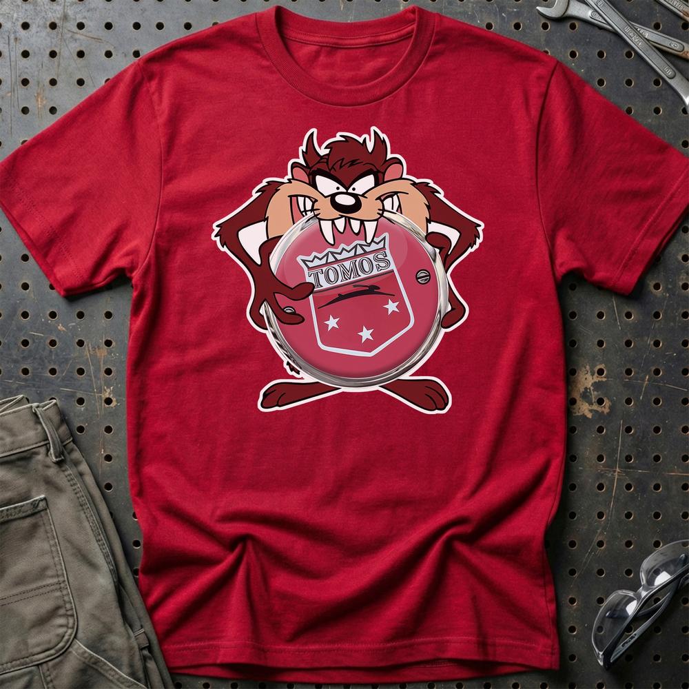 Tomos TAZ T-Shirt-Beklædning-Tomos-Rød-S-Garage Culture Shop- garage - man cave - merchandise