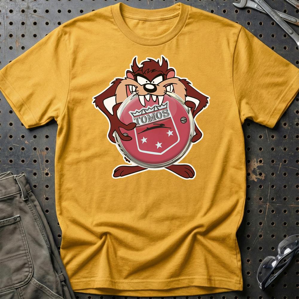 Tomos TAZ T-Shirt-Beklædning-Tomos-Guld-S-Garage Culture Shop- garage - man cave - merchandise