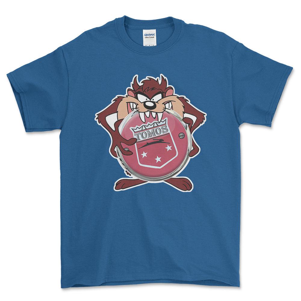 Tomos TAZ Unisex T-Shirt , Bomuld-Beklædning-Tomos-Blå Royal-S-Forside-Garage Culture Shop- garage - man cave - merchandise