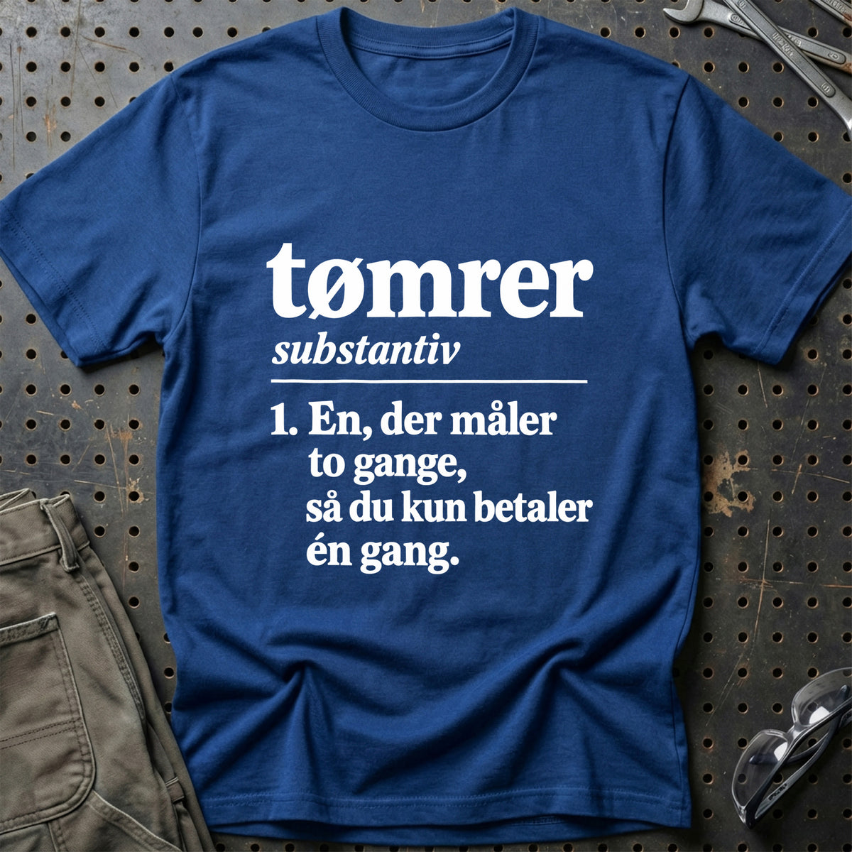 
Tømrer – Definition T-Shirt – Blå Royal
