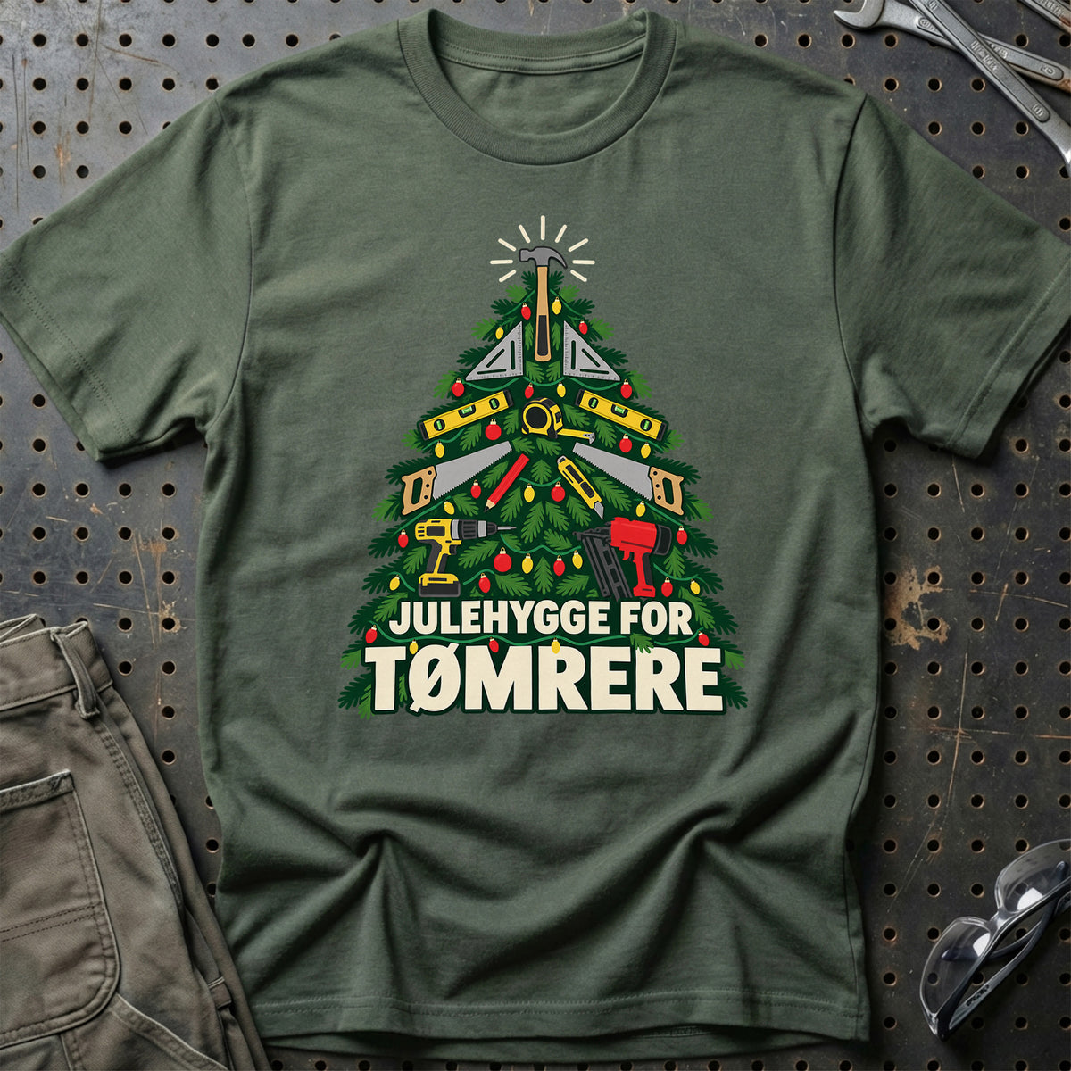 
Tømrer – Julehygge – Unisex T-Shirt – Grøn Militær