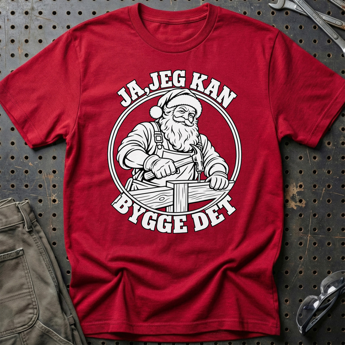 
Tømrer – Santa Kan Det – Jul T-Shirt – Rød