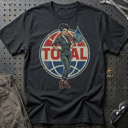 Total Pinup - Unisex T-Shirt , Bomuld-Beklædning-Motoroil-Sort-S-Garage Culture Shop- garage - man cave - merchandise