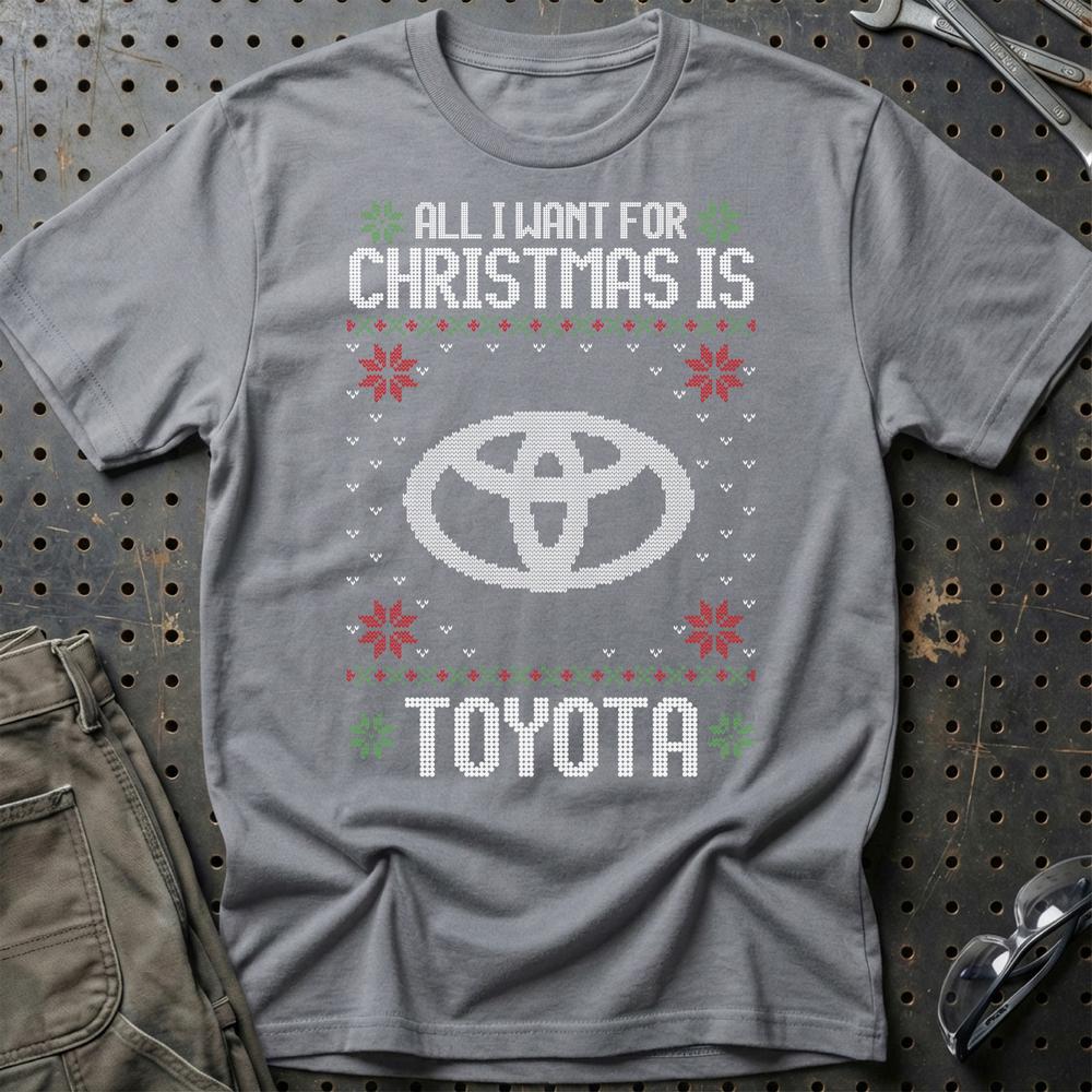 Toyota - All I Want For Christmas T-Shirt-Beklædning-Toyota-Grå Sport-S-Garage Culture Shop- garage - man cave - merchandise