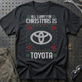 Toyota - All I Want For Christmas T-Shirt-Beklædning-Toyota-Sort-S-Garage Culture Shop- garage - man cave - merchandise