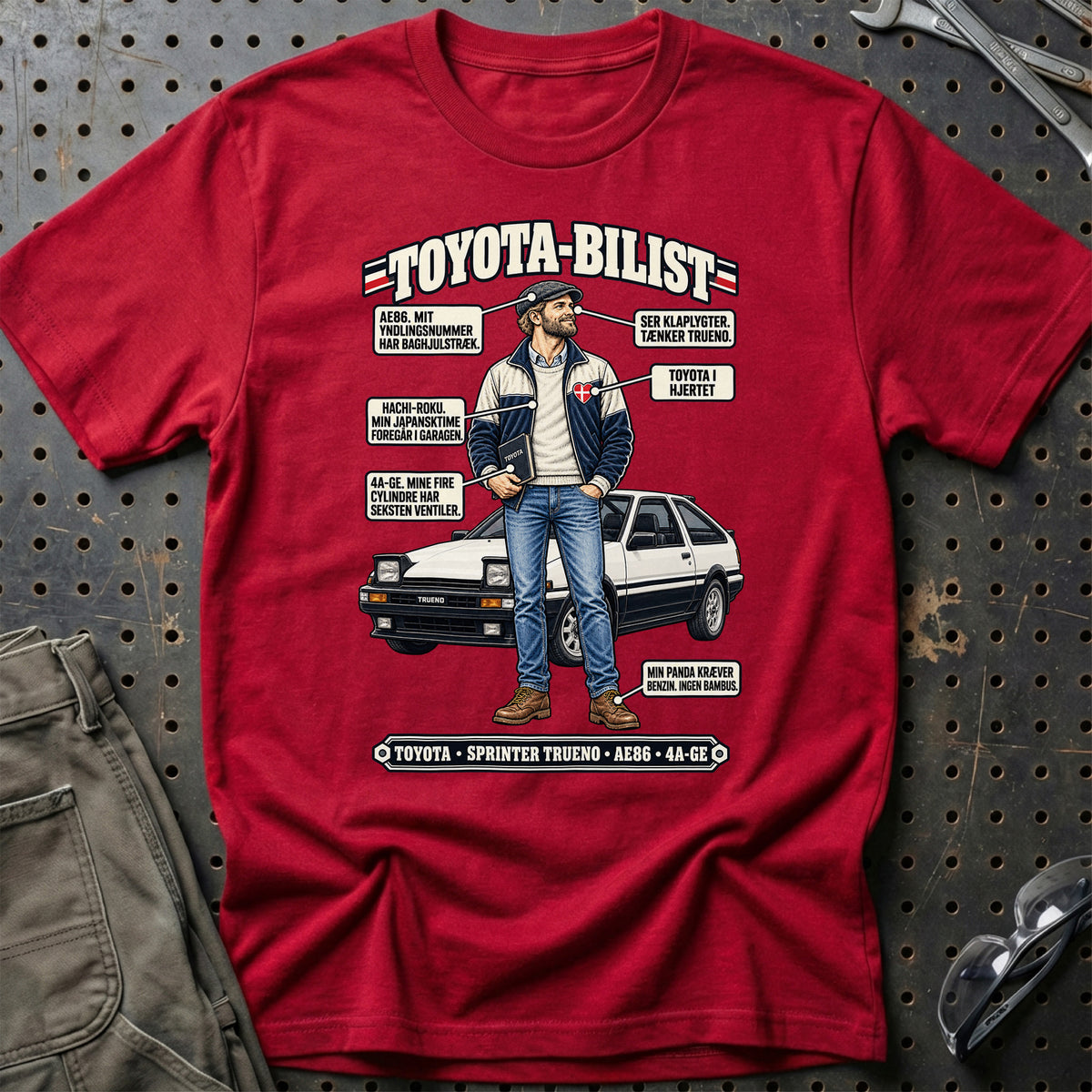 
Toyota-Bilist T-Shirt – Rød