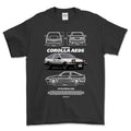 Toyota Corolla AE86 T-Shirt-Beklædning-Toyota-Sort-S-Garage Culture Shop- garage - man cave - merchandise