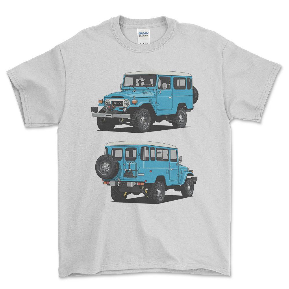 Toyota FJ43 Land Cruiser Hardtop 1981 T-Shirt-Beklædning-Toyota-Hvid-S-Garage Culture Shop- garage - man cave - merchandise