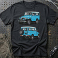 
Toyota FJ43 Land Cruiser Hardtop 1981 Unisex T-Shirt – Sort – print foran