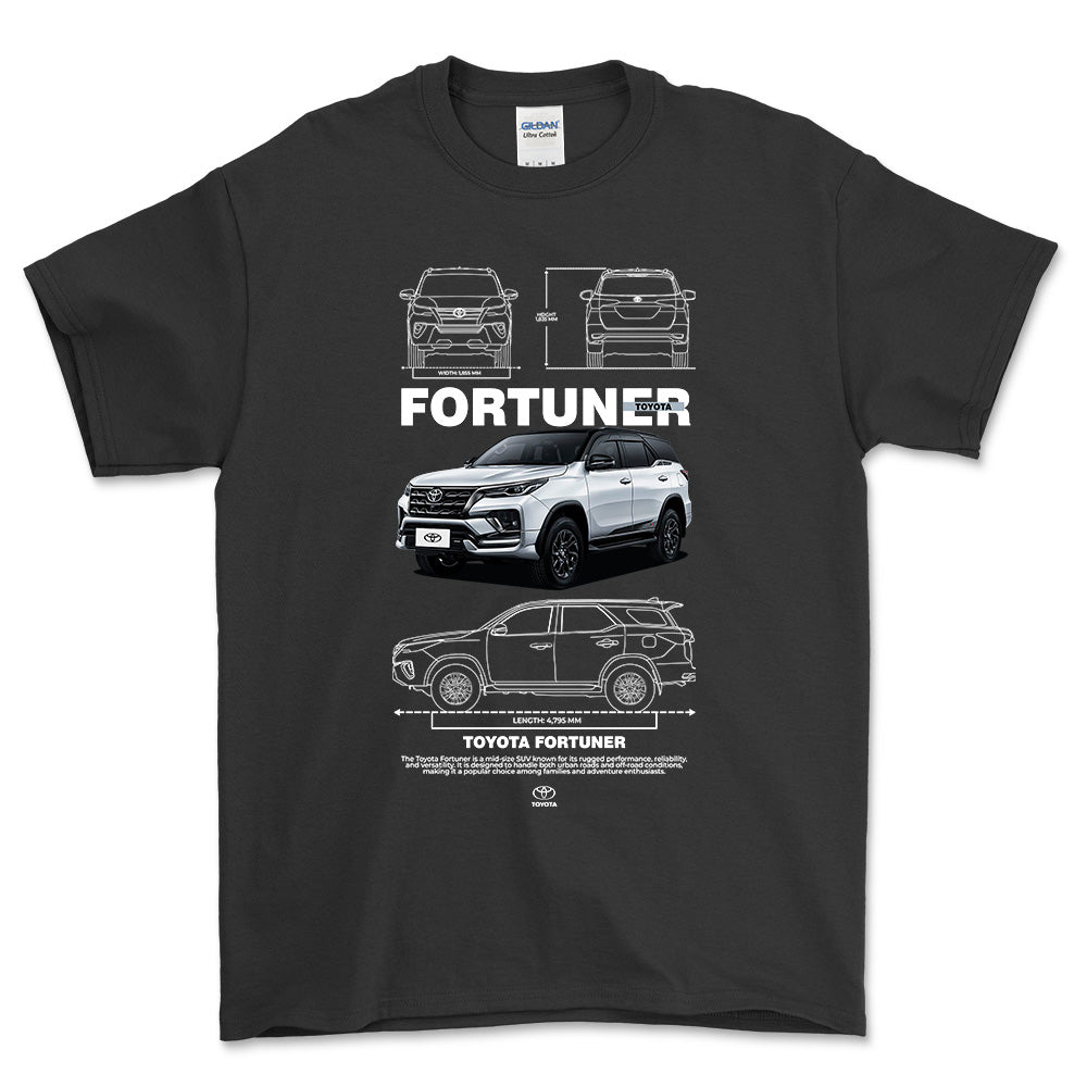Toyota Fortuner T-Shirt-Beklædning-Toyota-Sort-S-Garage Culture Shop- garage - man cave - merchandise
