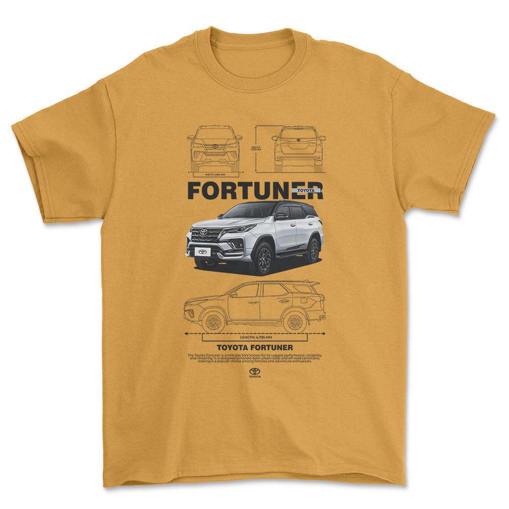 Toyota Fortuner - Unisex T-Shirt-Beklædning-Toyota-Guld-S-Forside-Garage Culture Shop- garage - man cave - merchandise