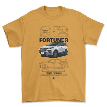 Toyota Fortuner - Unisex T-Shirt-Beklædning-Toyota-Guld-S-Forside-Garage Culture Shop- garage - man cave - merchandise
