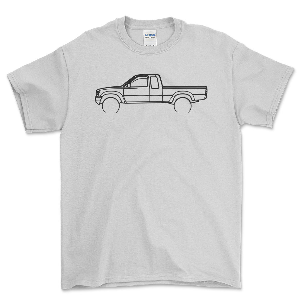 Toyota Hilux 1991 Outline T-Shirt-Beklædning-Toyota-Hvid-S-Garage Culture Shop- garage - man cave - merchandise
