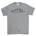 Toyota Hilux 2009 Outline - Unisex T-Shirt-Beklædning-Toyota-Grå Sport-S-Garage Culture Shop- garage - man cave - merchandise