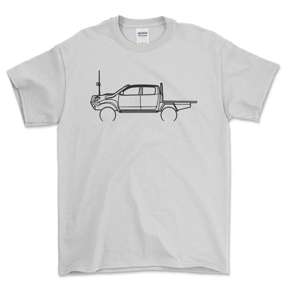 Toyota Hilux Outline T-Shirt-Beklædning-Toyota-Hvid-S-Garage Culture Shop- garage - man cave - merchandise