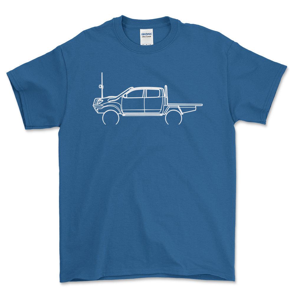 Toyota Hilux Outline T-Shirt-Beklædning-Toyota-Blå Royal-S-Garage Culture Shop- garage - man cave - merchandise