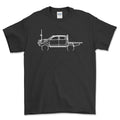 Toyota Hilux Outline T-Shirt-Beklædning-Toyota-Sort-S-Garage Culture Shop- garage - man cave - merchandise