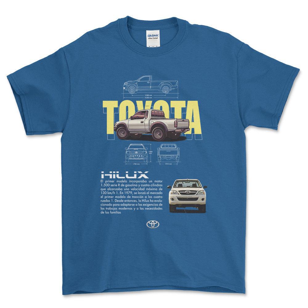 Toyota Hilux T-Shirt-Beklædning-Toyota-Blå Royal-S-Garage Culture Shop- garage - man cave - merchandise