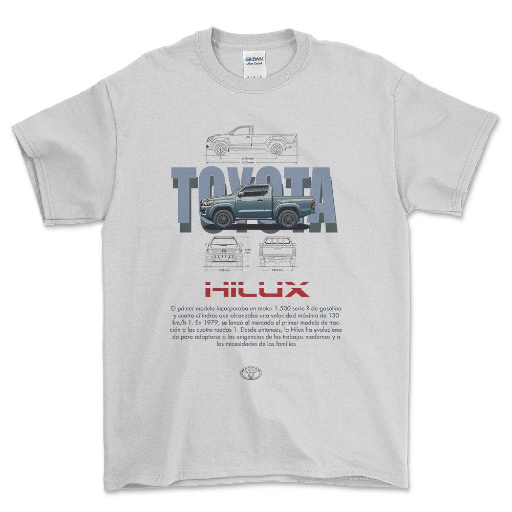 Toyota Hilux - Unisex T-Shirt-Beklædning-Toyota-Hvid-S-Forside-Garage Culture Shop- garage - man cave - merchandise