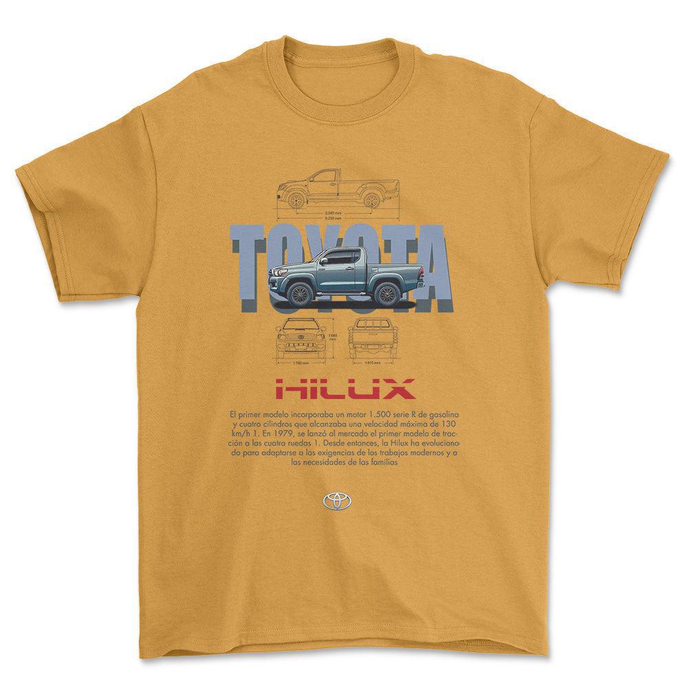 Toyota Hilux - Unisex T-Shirt-Beklædning-Toyota-Guld-S-Forside-Garage Culture Shop- garage - man cave - merchandise