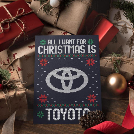Toyota Juleskilte All I Want For Christmas Is Skilte, Musemåtte, Dørmåtte-Skilte-Toyota-Garage Culture Shop- garage - man cave - merchandise