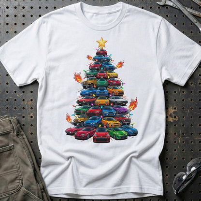 Toyota Juletræ Christmas Tree - Unisex T-Shirt-Beklædning-Toyota-Hvid-S-Garage Culture Shop- garage - man cave - merchandise