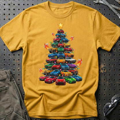 Toyota Juletræ Christmas Tree - Unisex T-Shirt-Beklædning-Toyota-Guld-S-Garage Culture Shop- garage - man cave - merchandise