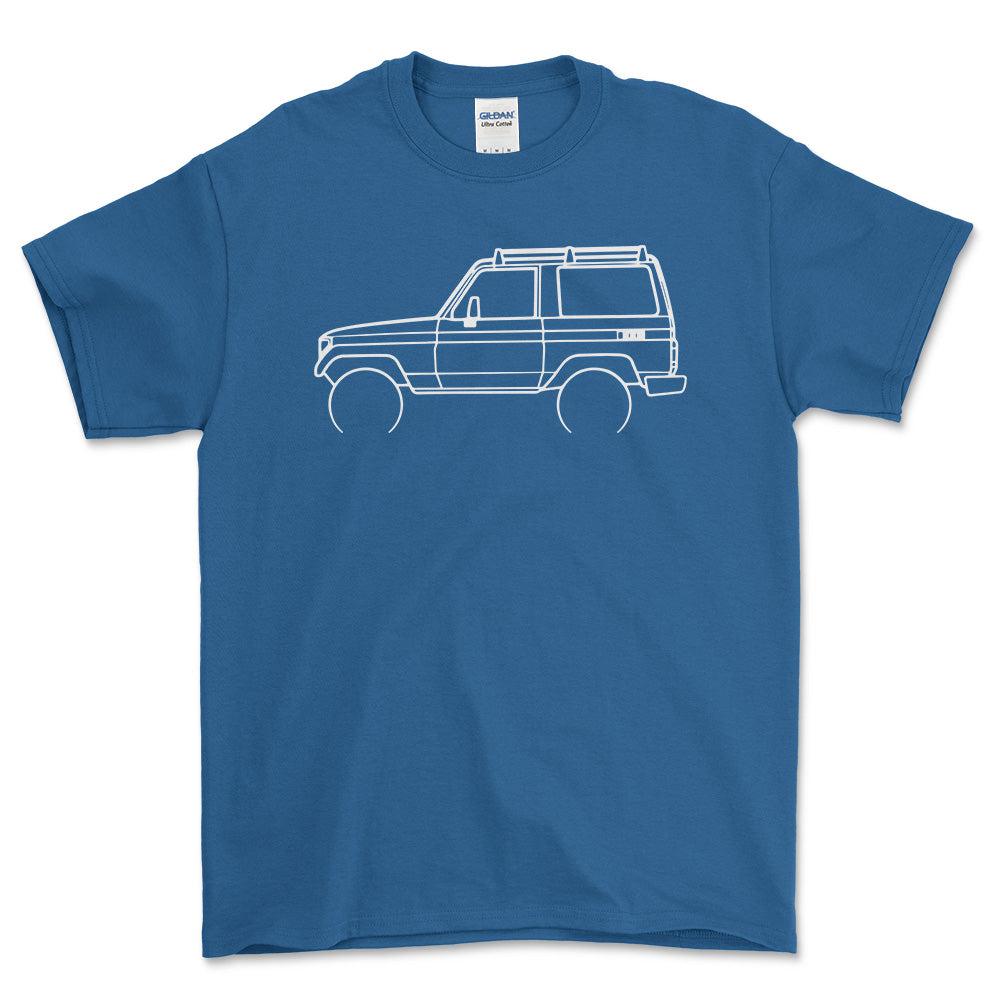Toyota LJ70 1984 Outline T-Shirt-Beklædning-Toyota-Blå Royal-S-Garage Culture Shop- garage - man cave - merchandise