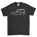 Toyota LJ70 1984 Outline T-Shirt-Beklædning-Toyota-Sort-S-Garage Culture Shop- garage - man cave - merchandise