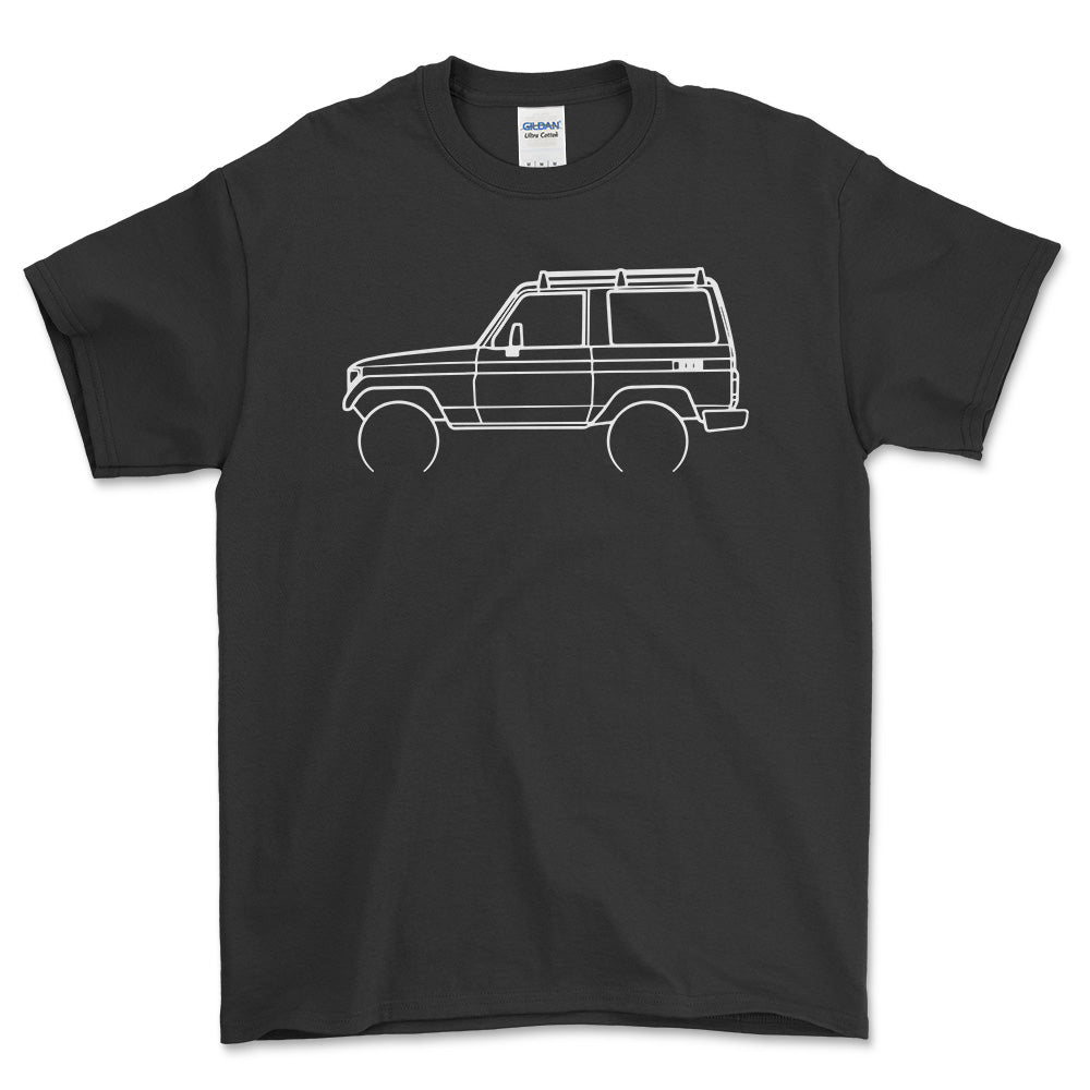 Toyota LJ70 1984 Outline T-Shirt-Beklædning-Toyota-Sort-S-Garage Culture Shop- garage - man cave - merchandise