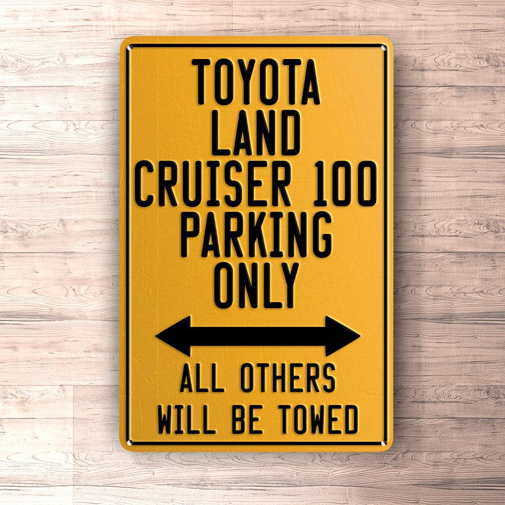 Toyota Land Cruiser 100 Parking Only Skilte, Musemåtte, Dørmåtte , Plakat-Parking skilte-Toyota-Garage Culture Shop- garage - man cave - merchandise