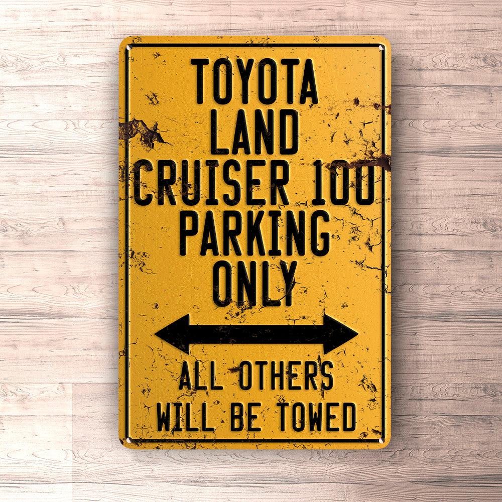 Toyota Land Cruiser 100 Parking Only Skilte, Musemåtte, Dørmåtte , Plakat-Parking skilte-Toyota-Garage Culture Shop- garage - man cave - merchandise